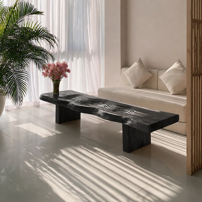 Handcrafted Solid Walnut Live Edge Coffee Table | Organic Rustic Modern Wood Coffee Table - Livewoodcraft - 8