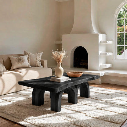 Handcrafted Solid Walnut Live Edge Coffee Table | Rustic Modern Wood Coffee Table for Living Room - Livewoodcraft - 8