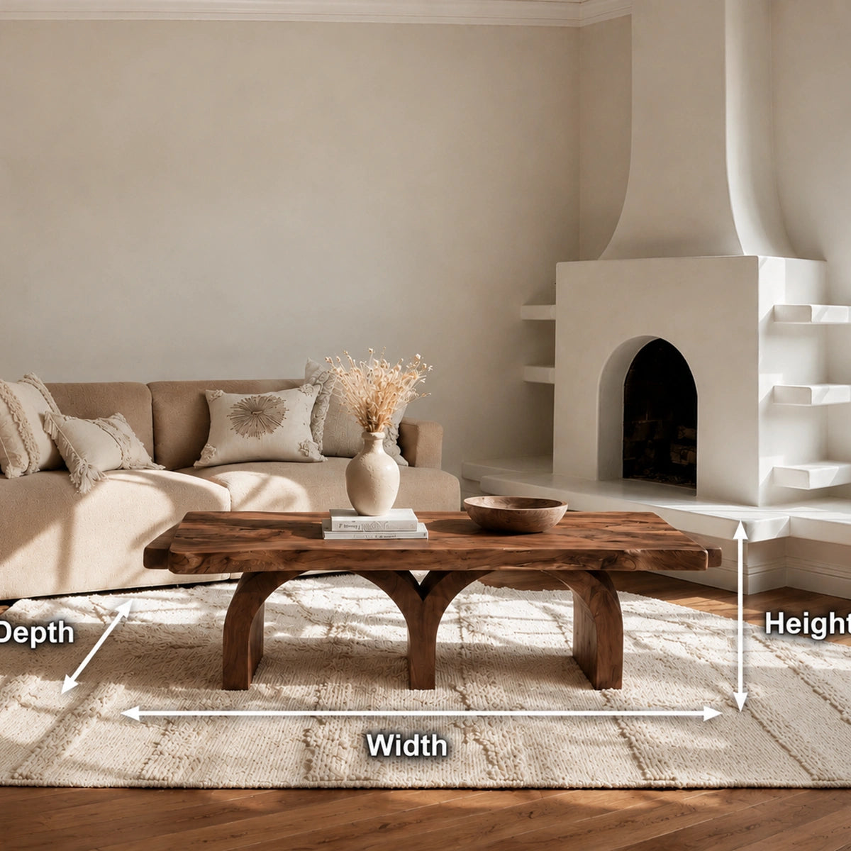 Handcrafted Solid Walnut Live Edge Coffee Table | Rustic Modern Wood Coffee Table for Living Room - Livewoodcraft - 9