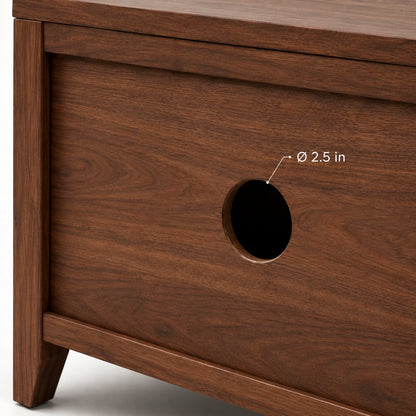 Natural Solid Wood TV Stand Mid Century Modern Style - Livewoodcraft - 12