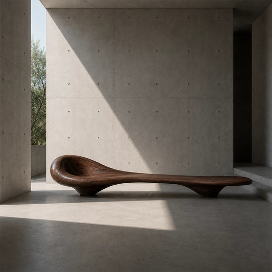 Sculptural Wood Chaise Lounge – Organic Natural Wood Lounge Chair for Modern Interior - Echotimber