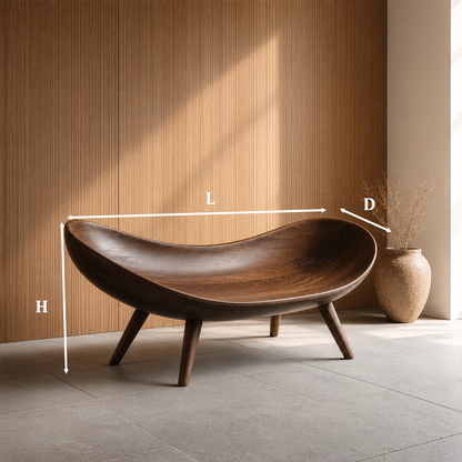 Sculptural Wood Lounge Chair – Organic Natural Wood Chaise for Modern Interior - Livewoodcraft - 4672 - 10